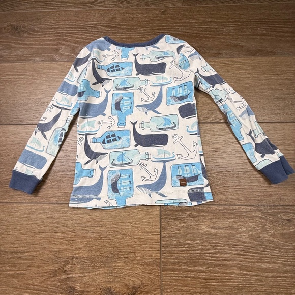 Tea Collection Nautical Theme Pajama Set Size 6 100% Cotton Fall Boys Sleep - Picture 9 of 16
